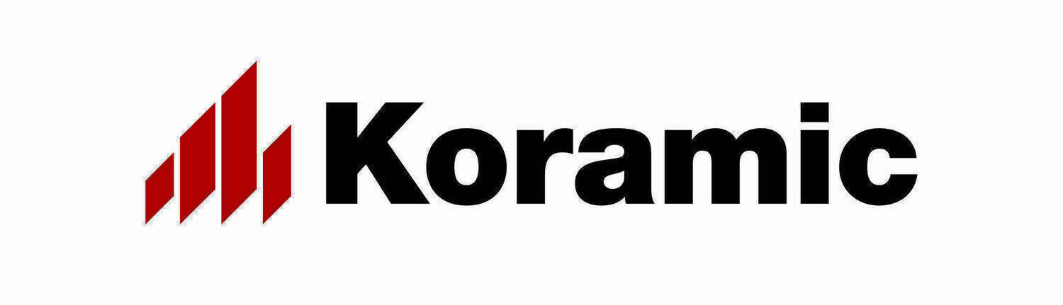 Koramic logo with whitespace. File compatible with Adobe Illustrator CS4 and later versions.